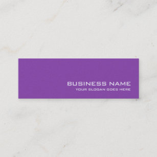 Elite Purple Plain Modern Pearl Finish Salon Luxe Mini Business Card