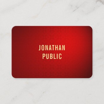 Elite Red Damask Gold Text Professional Template Business Card by art_grande at Zazzle