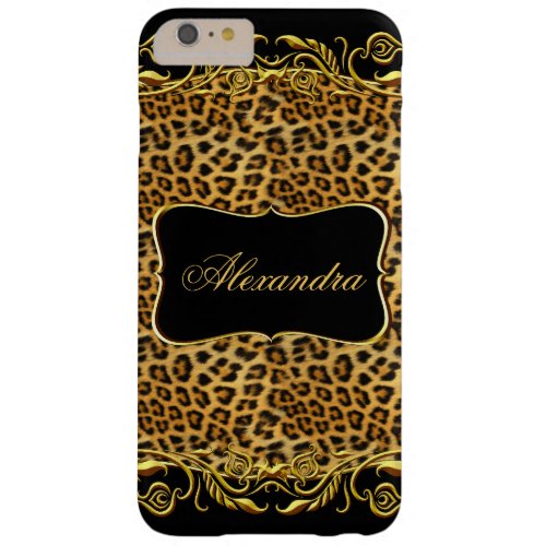 Elite Regal Leopard Gold Black Barely There iPhone 6 Plus Case