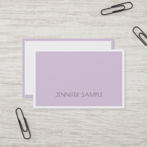 Elite Sleek Design Trendy Violet Purple Luxury Business Card