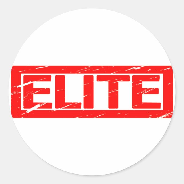 Elite Stamp Classic Round Sticker (Front)