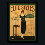 Elite Styles Art Deco 1920 Cover 12 x 16 Poster<br><div class="desc">Accent your home decor with this unique,  nostalgic,  Art Deco Fashion Cover from Elite Styles-ca 1920</div>