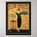 Elite Styles Art Deco 1920 Cover 12 x 16 Poster<br><div class="desc">Accent your home decor with this unique,  nostalgic,  Art Deco Fashion Cover from Elite Styles-ca 1920</div>
