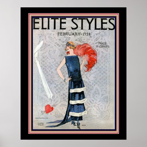 Elite Styles Art Deco 1924 Cover 16x20 Poster