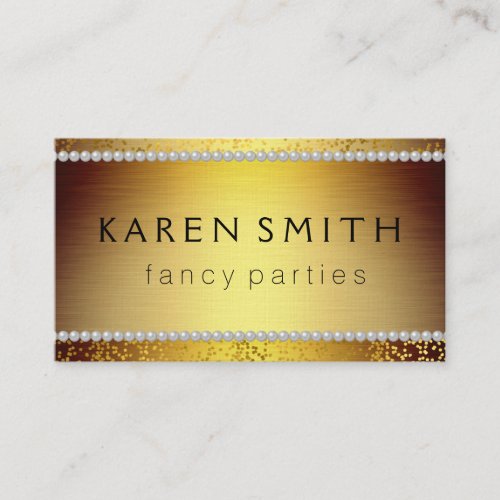 Elite VIP Luxe Golden  Gold Speckles Business Card