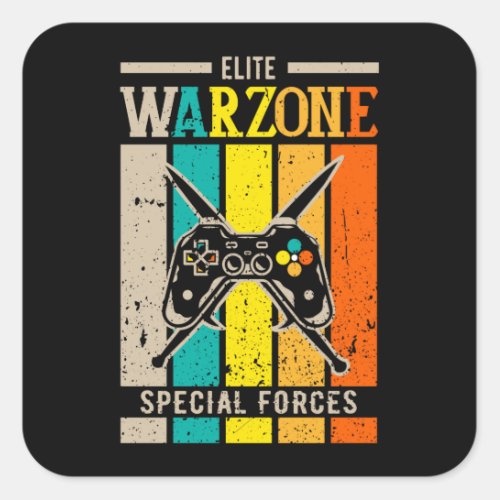 Elite Warzone Special Forces Gulag Gamer Geek Square Sticker