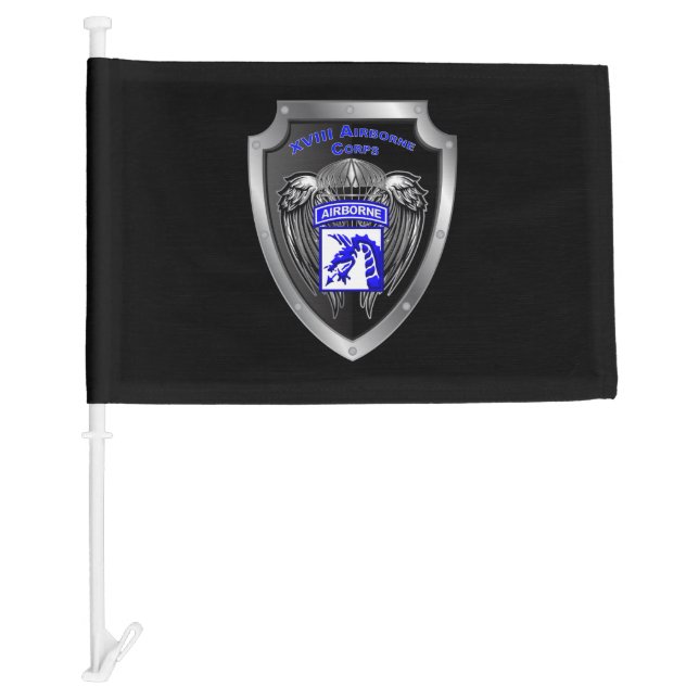 Elite XVIII Airborne Corps Car Flag (Front)