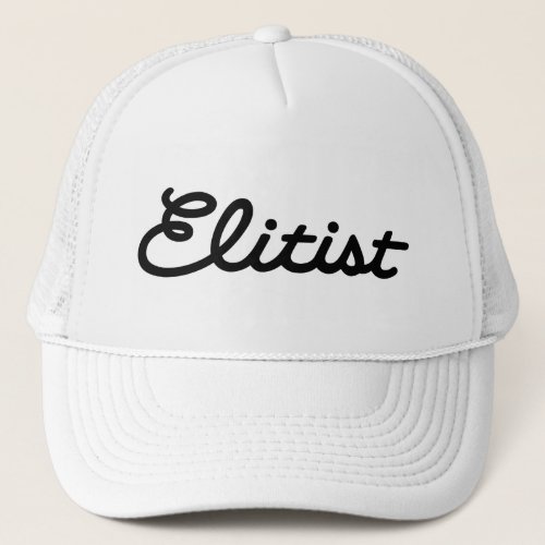 Elitist Trucker Hat Large Logo blackwhite Trucker Hat