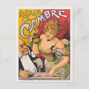 Élixir La Cambre Vintage Poster ca. 1900 Postcard