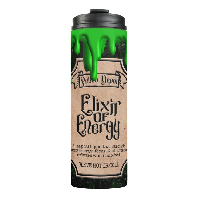 Elixir of Energy Thermal Tumbler (Front)
