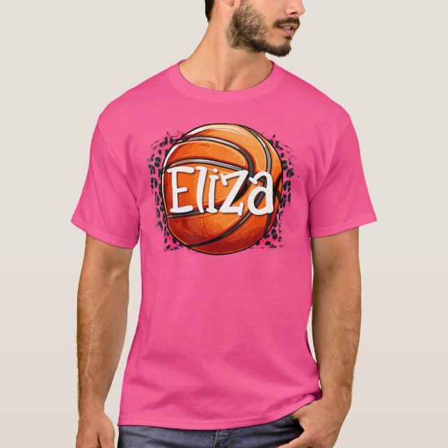Eliza Basketball Custom Name T-Shirt (Front)