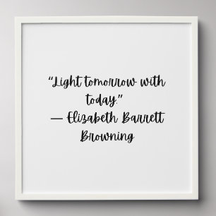Elizabeth Barrett Browning Inspirational Wall Art Peel And Stick Photo Tile