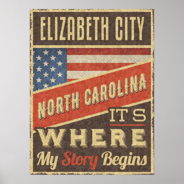Elizabeth City North Carolina Poster (Front)