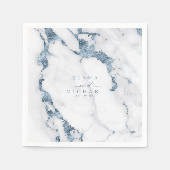 Elizabeth Fair Dusty Blue ID816 Napkins (Front)