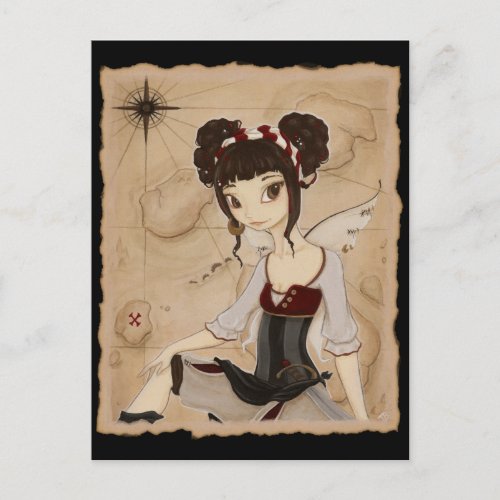 Elizabeth - Fairy pirate postcard