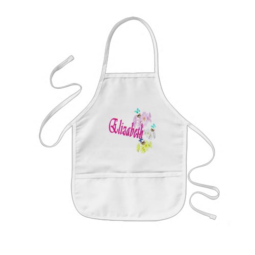 Elizabeth Girls Name Logo  Kids Apron