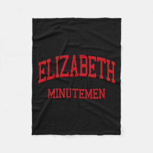 Elizabeth High School Hs Elizabeth Nj Retro Fleece Blanket