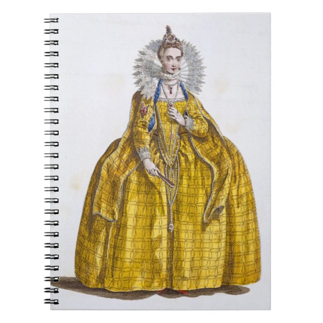 Elizabeth I (1530-1603) (coloured engraving) Notebook (Front)