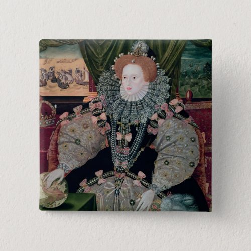 Elizabeth I Armada Portrait c1588 Button