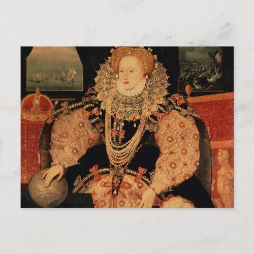 Elizabeth I Armada portrait c1588 Postcard