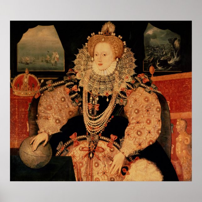 Elizabeth I, Armada portrait, c.1588 Poster (Front)