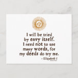 Elizabeth I Quote about Judgement Postcard