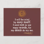 Elizabeth I Quote about Judgement Postcard