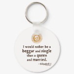 Elizabeth I Quote about Marriage Keychain