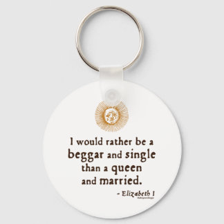 Elizabeth I Quote about Marriage Keychain
