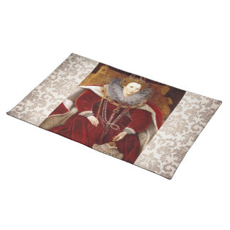 Elizabeth I Red Robes Cloth Placemat