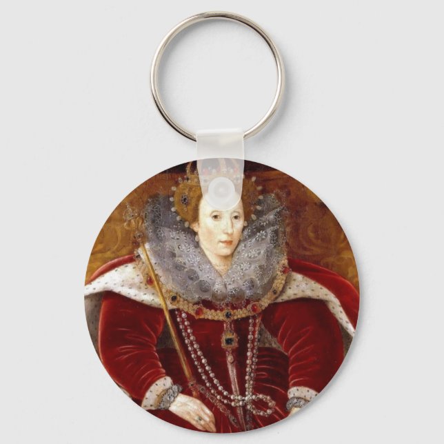 Elizabeth I Red Robes Keychain (Front)