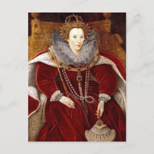 Elizabeth I Red Robes Postcard