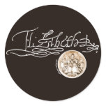 Elizabeth I Signature (Version 1) Classic Round Sticker