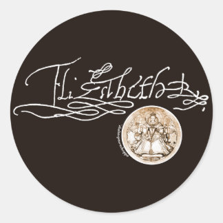 Elizabeth I Signature (Version 1) Classic Round Sticker