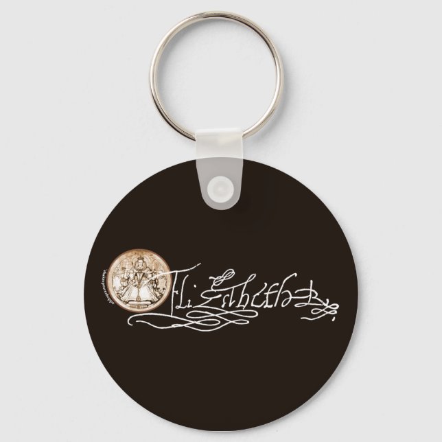 Elizabeth I Signature (Version 2) Keychain (Front)