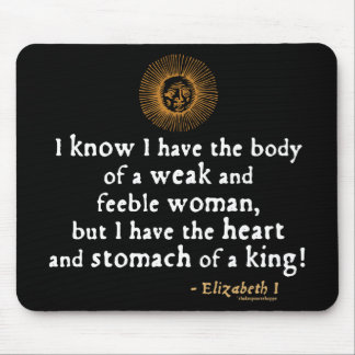 Elizabeth I Tilbury Quote Mouse Pad