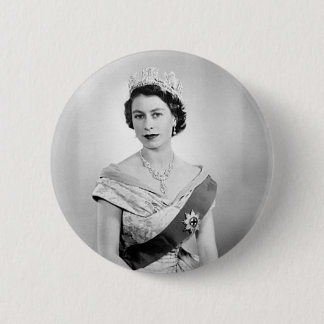Elizabeth II queen of England Button