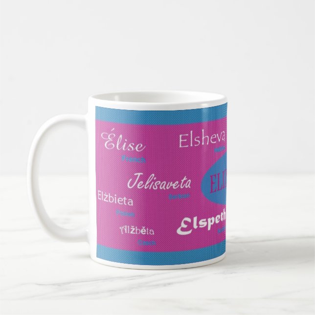Elizabeth International Name Mug (Left)