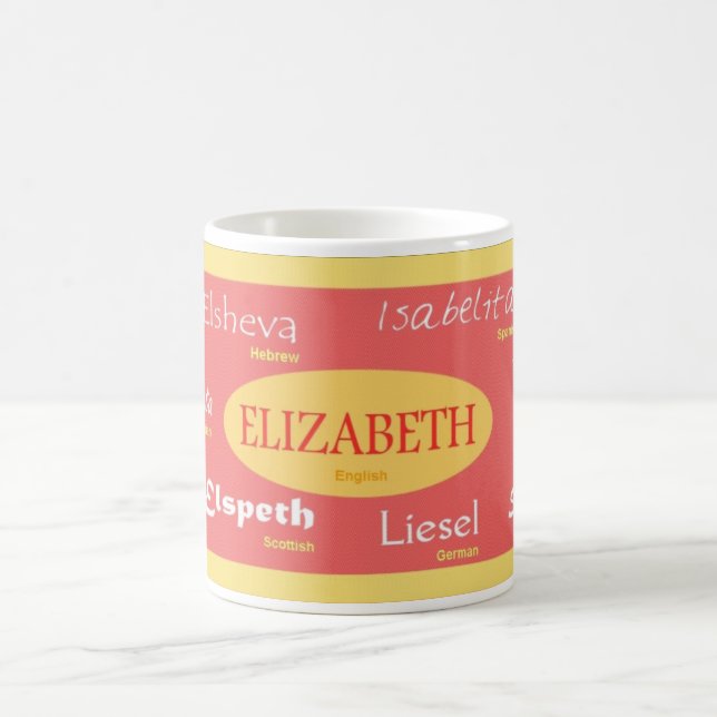 Elizabeth International Name Mug (Center)