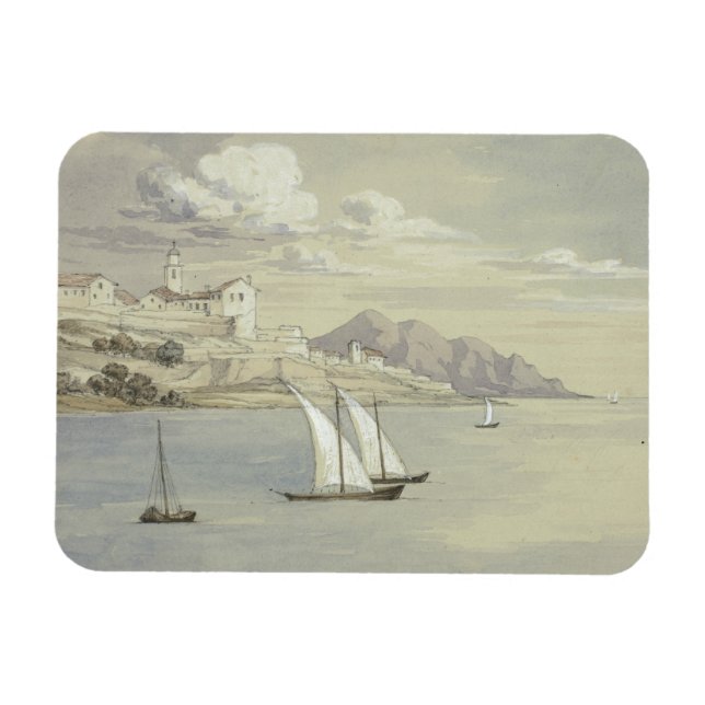 Elizabeth Murray - Portofino from the Sea, Genoa Magnet (Horizontal)