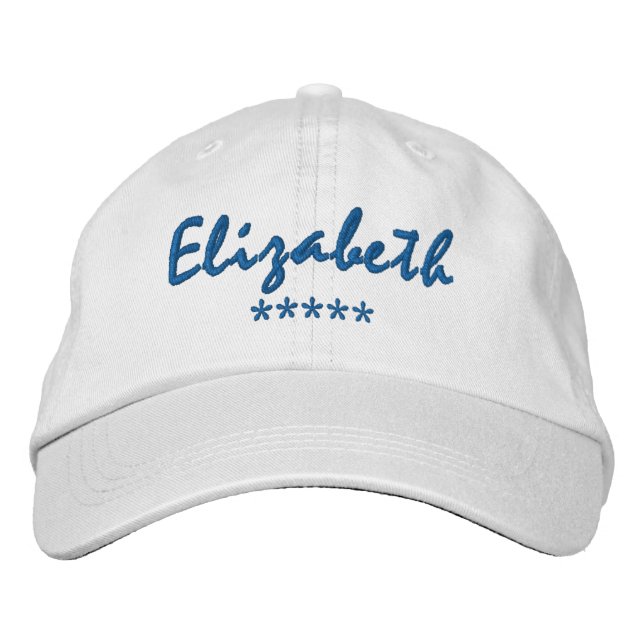 Elizabeth Name Embroidered Baseball Cap (Front)