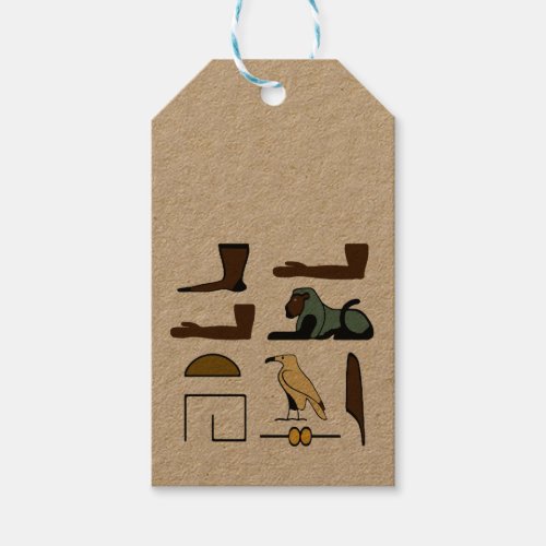 Elizabeth Name in Hieroglyphs symbols of ancient  Gift Tags