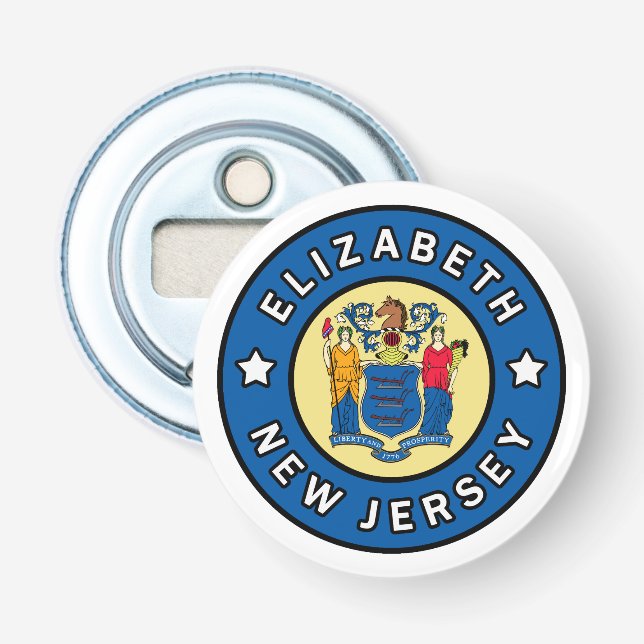 Elizabeth New Jersey Bottle Opener (Front)