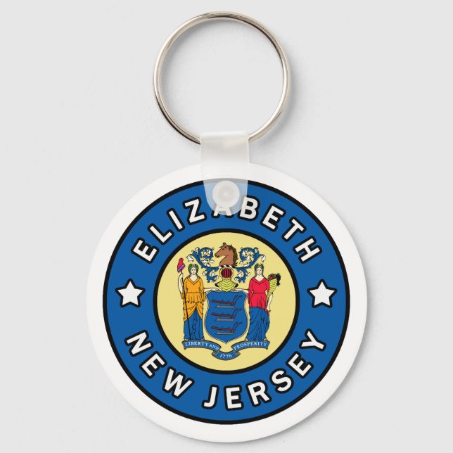 Elizabeth New Jersey Keychain (Front)
