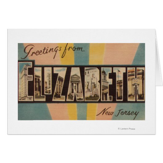 Elizabeth, New Jersey - Large Letter Scenes (Front Horizontal)