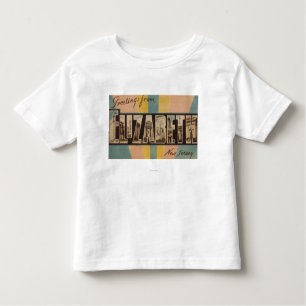 Elizabeth, New Jersey - Large Letter Scenes Toddler T-shirt