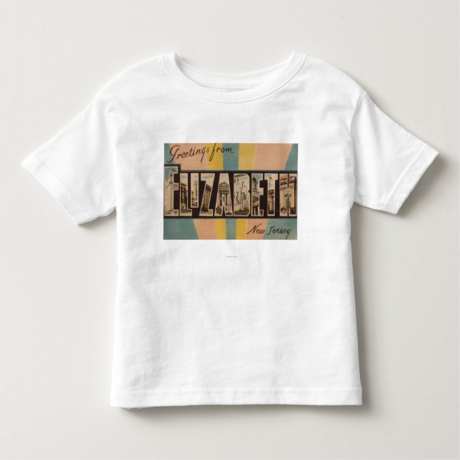 Elizabeth, New Jersey - Large Letter Scenes Toddler T-shirt (Front)