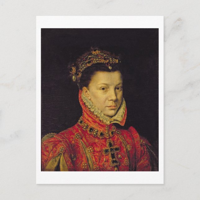 Elizabeth of Valois (1545-68) 1570 (oil on canvas) Postcard (Front)