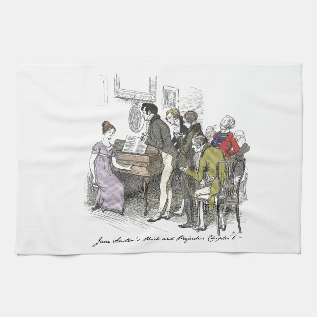 Elizabeth Performs - Jane Austen Pride & Prejudice Towel (Horizontal)