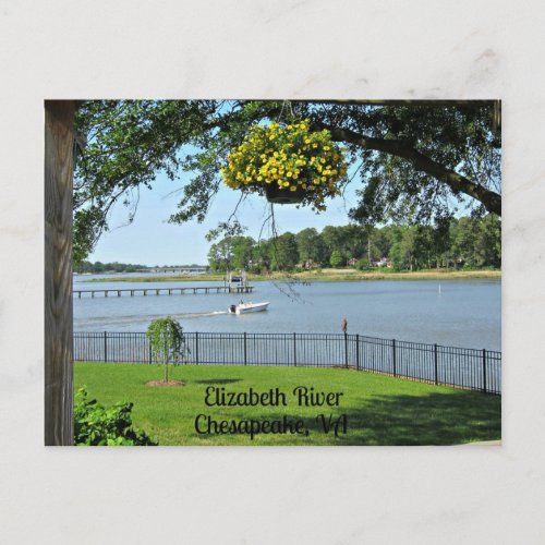 Elizabeth River Chesapeake Virginia Postcard